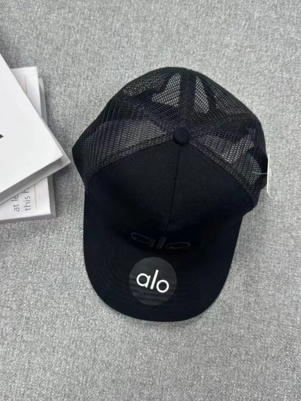 ALO Yoga District Trucker Hat Black NWT 🪁 Unisex Cap